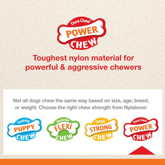 Nylabone Elk Bone Alternative Power Chew Toy for Dogs, Dog Toys for Aggressive Chewers, Venison Flavor, X-Large - 50+ lbs, 1 Count