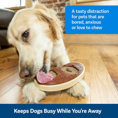 PetSafe Busy Buddy Slab o’ Sirloin Dog Toys – Treat Ring Holding Chew Toy – BPA Free Rubber – Beef Scented – Interactive Pet Puzzle for Boredom or Separation Anxiety – Medium to Large Dogs