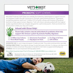 HERO PET Vet's Best Probiotic Soft Chews Dog Supplement - Supports Dog Digestive Health - Promotes a Healthy Gut - 30 day supply