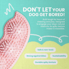 Snugarooz Pea Podz Chew Dog Toy – Pink – TPR Design for Puppies – Promotes Dental Health & Chewing Fun – Durable & Safe – Made from Recycled Materials