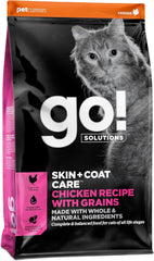 Go! Solutions Skin + Coat Care, Dry Cat Food, Chicken Recipe with Grains, 3 lb Bag