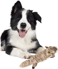 Skinneeez Extreme Quilted Squirrel- Durable, Stuffing Free Dog Toy with 4 Layers of Diamond Stitched Fabric & 2 Squeakers- Ideal For Small & Medium Aggressive Puppies and Dogs