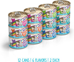 Weruva B.F.F. OMG - Best Feline Friend Oh My Gravy!, Variety Pack, Rainbow Road, Wet Cat Food by