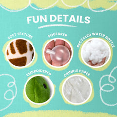 Snugarooz Baby Shelldon The Turtle 5 Inch Plush with Repair Patch - Soft & Durable Chew Toy for Dogs - Made from Recycled Materials - Perfect for Snuggles and Playtime