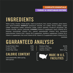 Purina Pro Plan Complete Essentials Turkey and Vegetables Entree In Wet Dog Food Gravy - (Pack of 12) 13 oz. Cans