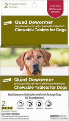 Elanco Chewable Quad Dewormer for Dogs, , 4 Chewable Tablets, White