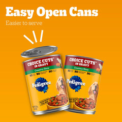 Pedigree Choice Cuts in Gravy Adult Canned Soft Wet Dog Food, Country Stew, 13.2 oz. Cans (12 Count, Pack of 1)