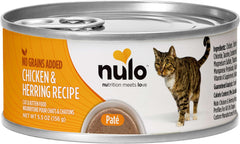 Nulo Freestyle Cat & Kitten Wet Pate Canned Cat Food, Premium All Natural Grain-Free, with 5 High Animal-Based Proteins & Vitamins to Support a Healthy Immune System and Lifestyle 5.5 Oz (Pack of 24)