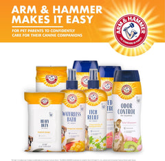 Arm & Hammer Deodorizing Dog Shampoo for Smelly Dogs & Puppies with Baking Soda - Tearless, Moisturizing Dog Shampoo for Sensitive Skin - Dog Odor Shampoo - Kiwi Blossom Scent, 20 Fl Oz