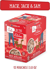 Weruva Cats in The Kitchen Mack, Jack & Sam with Mackerel, Skipjack & Salmon in Gravy Cat Food