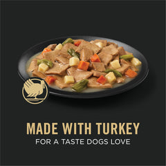 Purina Pro Plan Complete Essentials Turkey and Vegetables Entree In Wet Dog Food Gravy - (Pack of 12) 13 oz. Cans