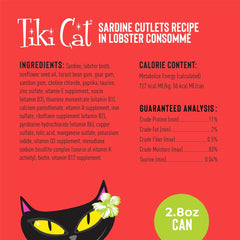 Tiki Cat Grill Wet Cat Food, Sardine Cutlets in Lobster Consomme