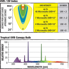 Zilla Canopy Series Fluorescent UVB/UVA Bulbs