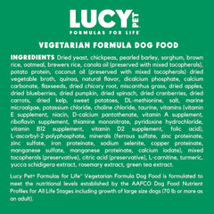Lucy Pet Vegetarian Formula Dog Food 5lb, Vegan, Powered by Plants