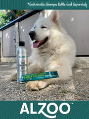 Alzoo Concentrated Shampoo Powder for Dogs, Specially Formulated for Dogs with Sensitive Skin, 100% Plant-Based Active Ingredients, Vanilla Fragrance