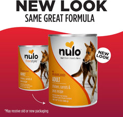 Nulo Grain-Free Chicken, Carrots, & Peas Recipe Adult Wet Canned Dog Food, 13 Ounce, 12 Cans
