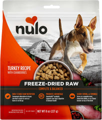 Nulo Freeze-Dried Raw Turkey Recipe with Cranberries Complete and Balanced Dry Dog Food Kibble