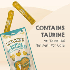Savory Spoonables with Real Chicken, Salmon and Duck for Cats, Treat Your Cat to Triple Flavor Squeezable Lickable Wet Treats with Built-in Spoon for Less Mess