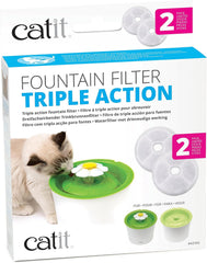 Catit Triple Action Replacement Original Water Fountain Filters – Official Replacement Filters for Catit Cat Drinking Water Fountains