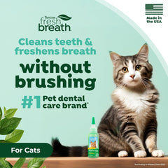 TropiClean Fresh Breath Cat Toothpaste for Teeth Cleaning, Breath Freshener, Easy to Use Plaque & Tartar Remover Gel