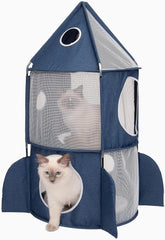 Catit Vesper Rocket Cat Tower, Blue, 42001