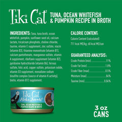Tiki Cat Aloha Friends, Tuna, Ocean Whitefish & Pumpkin, Grain-Free & High Moisture, Wet Cat Food for All Life Stages