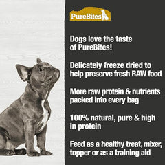 PureBites Pork Freeze Dried Dog Treats, 1 Ingredient, Made in USA