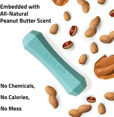 Playology Squeaky Chew Stick Dog Toy for Dogs , All-Natural Peanut Butter Scented