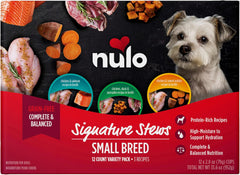 Nulo Signature Stews Variety Pack: Small Breed Wet Dog Food, 2.8 oz, Pack of 12