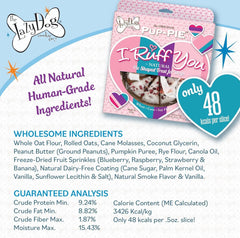 The Lazy Dog Cookie Co. I Ruff You Pup-Pie – All Natural Dog Treat for Special Occasions – Healthy Dog Cookies Made in USA – 6" Celebration Pie – Best Natural Treats for Dogs, 5 oz (Ruff You)
