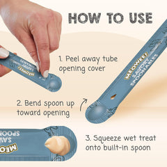 Savory Spoonables Variety Pack for Cats, 12 Count, Treat Your Cat to Triple Flavor Squeezable Lickable Wet Treats with Built-in Spoon for Less Mess