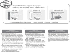 Nylabone New Puppy Starter Kit, 2 Chew Toys and 1 Natural Treat for Puppies, Bacon & Chicken Flavor
