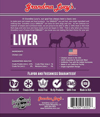 Grandma Lucy's Singles Freeze Dried Liver Single Ingredient Pet Treats