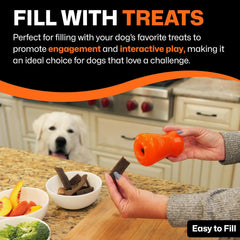 BIONIC Treat Shaker Dog Toy, Large - Interactive Dog Chew Toy That Stands Up to The Toughest Chewers