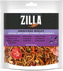 Zilla Pet Reptile Mix Omnivore Food Medley Diet, 4 oz