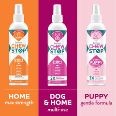 TropiClean No Chew Spray for Dogs, Better Than Bitter Apple Spray, Safe & Natural Chew + Lick Deterrent, Protect Home 8 oz