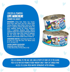 Weruva B.F.F. OMG - Best Feline Friend Oh My Gravy!, Love Munchkin! with Chicken & Pumpkin in Gravy Cat Food