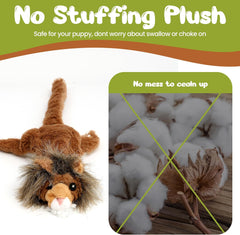 Skinneeez | Stuffless Dog Toy with Squeaker for All Dogs | Tug-of-War Toy for Small and Large Breeds | 14” | Jungle Cat Assorted Design | by Ethical Pet, Model Number: 5569