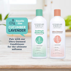 Veterinary Formula Smart Coat Complex Soothing and Deodorizing Oatmeal Shampoo for Dogs – Baking Soda Eliminates Odors, Aloe Vera & Oatmeal Cleanse and Hydrate Skin – Long-Lasting Fragrance