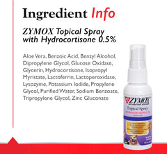 Pet King Brands Zymox Topical Spray W/ .5% Hydrocortisone 2oz Bottle