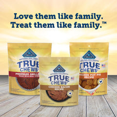 True Chews - Blue Buffalo True Chews Dog Treats, Made in the USA with Natural Ingredients, Chicken Bacon Recipe, 12-oz Bag