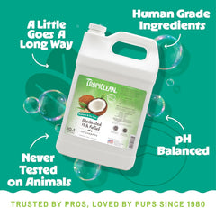 TropiClean Oatmeal Dog Shampoo for Itchy Skin Relief, Professional Dog Shampoo, Soothing Medicated Itch Relief, Puppy Safe 1 gal