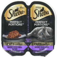 Sheba Perfect Portions Savory Mixed Grill Entree` Cuts in Gravy 2.6-oz