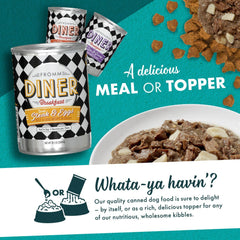 Fromm Diner Breakfast Sam's Steak & Eggs Beef & Eggs Recipe in Gravy Dog Food - Premium Wet Dog Food - Beef Recipe - Case of 12 Cans