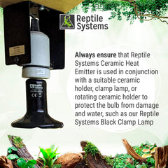 Ceramic Heat Emitter (Che)– Reptile, Amphibian, Mammal & Baby Chick: Heat Basking for Terrariums, Vivariums, Paludariums, Enclosures & Cages