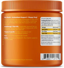 Zesty Paws Omega 3 Alaskan Fish Oil Chew Treats for Dogs - with AlaskOmega for EPA & DHA Fatty Acids - Hip & Joint Support + Skin & Coat Chicken Flavor (90 Soft Chews)