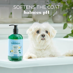TropiClean Essentials Goat's Milk Hypoallergenic Shampoo for Dogs, Puppies, & Cats