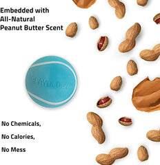 Playology Squeaky Chew Ball for Dogs , All-Natural Peanut Butter Scented Toy for Dogs