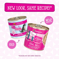 Weruva Dogs in The Kitchen, Fowl Ball with Chicken Breast & Turkey Au Jus Dog Food