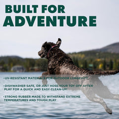 Playology Hound2O Outdoor Dog Toys | Interactive Squeaky Ball - Tug of War Dog Toy | Bright Yellow Chew Toy Floats for Water Adventures